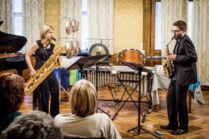 Foto: Kontrapunkte Speyer - Patrick Stadler und Daniela Wahler, Saxophon