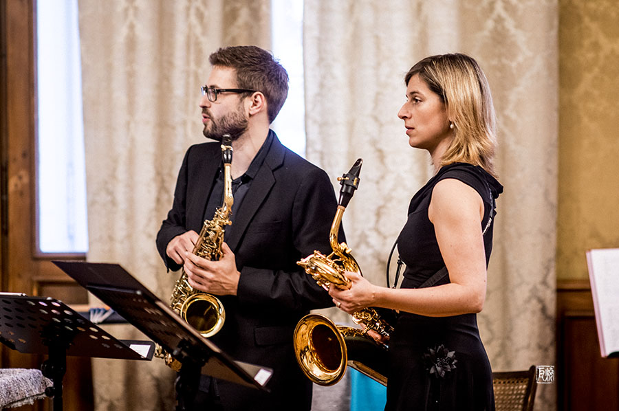 Foto: Kontrapunkte Speyer - Patrick Stadler und Daniela Wahler, Saxophon